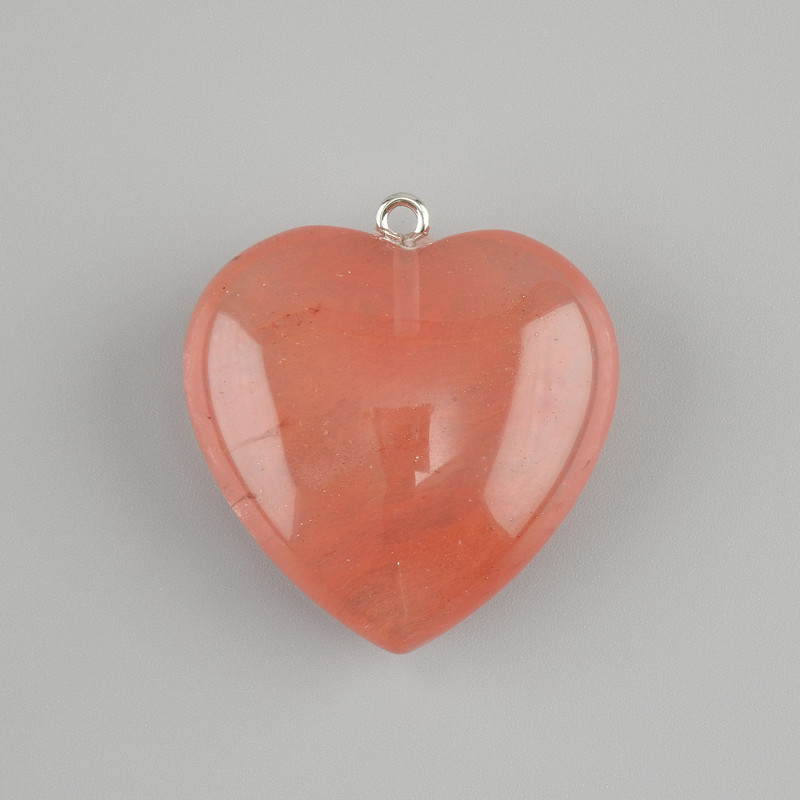 Wisiorek Serce chalcedon 30×30 mm+