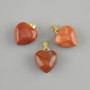 Wisiorek w kształcie serca z czerwonego jaspisu 15×15×23 mm+