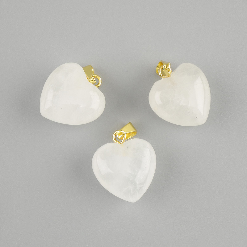 Wisiorek kryształ górski Serce 15×15×23 mm+