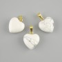 Wisiorek Serce z howlit 15×15×23 mm+