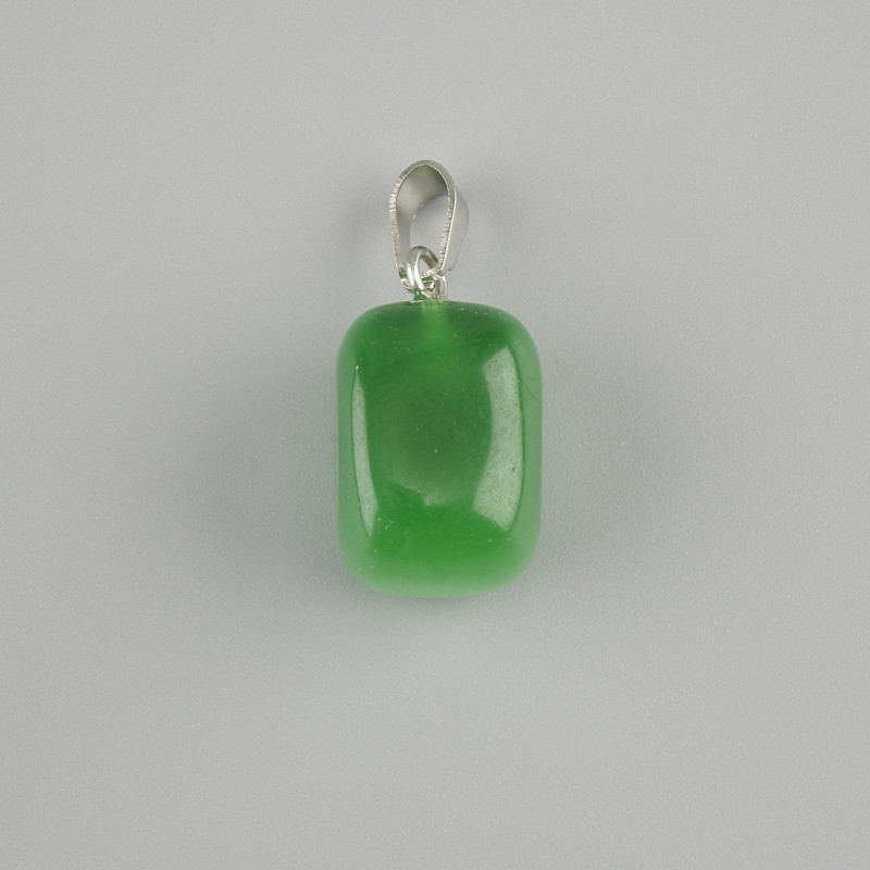Wisiorek Totem z kamienia kocie oko, klocek 14×11×11 mm, ± długość 23 mm, różne rozmiary