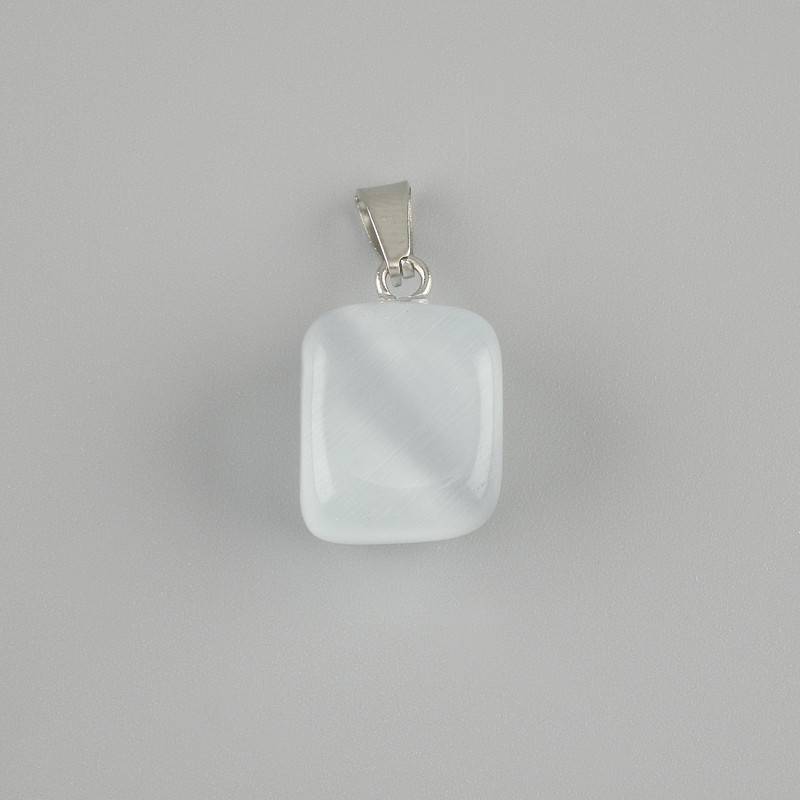 Wisiorek Totem z kamienia kocie oko, kostka 14×11×11 mm, długość ok. 23 mm, różne rozmiary