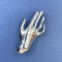 Broszka-kulon «Ręka» z srebrzystego metalu 27×55 mm+