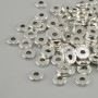 Koralik-wkładka, kolor metalu srebro, średnica 6 mm ±, otwór 2,5 mm ±, opakowanie 20 g (~100 szt.)