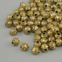 Koralik-wkładka kolor metalu: złoto żółte, średnica 4×4 mm ±, otwór 1,8 mm ±, opakowanie 20 g (~80 szt.)