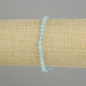Bransoletka z fasetowanego topazu, kuleczki o średnicy 4 mm +-, długość 18 cm +-, elastyczna