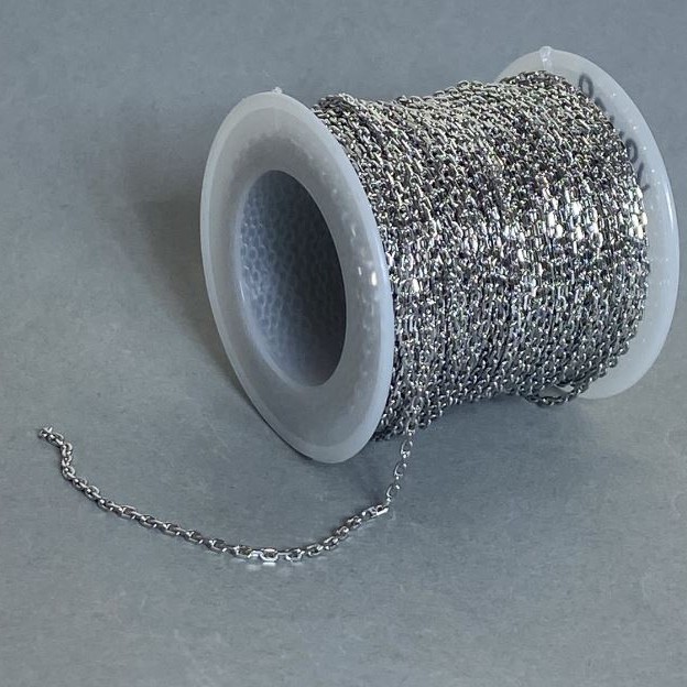 Sprzęt jubilerski — bobina łańcuszka jubilerskiego, grubość 1,5 mm ±, długość 18 m ±, stal nierdzewna