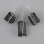 Wisiorek nieoszlifowany turmalin Schorl w srebrnym opleceniu 24×22 mm+-, długość 43 mm+- (rozmiar asortymentowy)