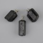 Wisiorek z nieobrobionym turmalinem Schorl 30–40×11–20 mm ± (różne rozmiary)