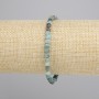 Bransoletka Chryzokola fasetowana kostka, średnica 4x4mm+-, długość 18cm+- stretch