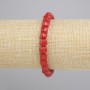 Bransoletka Koral fasetowana kostka, średnica 6x6mm+-, długość 18cm+- stretch