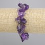 Bransoletka Ametyst otoczak-motylek 13-24x5-14mm+-, długość 18cm+- stretch