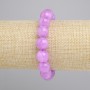Bransoletka Lawendowy Ametyst gładka kulka, średnica 12mm+-, długość 18cm+- stretch