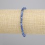 Bransoletka Cyjanit fasetowana kulka, średnica 4mm+-, długość 18cm+- stretch