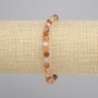 Bransoletka Agat fasetowana kulka, średnica 5mm+-, długość 18cm+- stretch