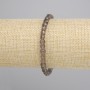Bransoletka z fasetowanego topazu dymnego w kostkach, wymiary 5×5 mm, długość 18 cm, na elastycznej gumce