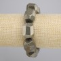 Bransoletka z pirytu w formie wielokątów, średnica 20–21 mm, 5×16 mm ±, długość 18 cm ±, elastyczna
