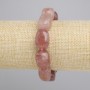 Bransoletka z kwarcu truskawkowego – bryłki, średnica 18–20×12 mm, długość 18 cm, elastyczna