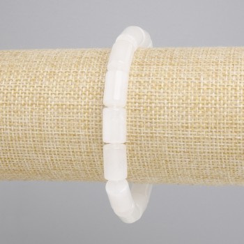 Bransoletka kryształ górski cylindryczny, średnica 12×8 mm, długość 18 cm ±, elastyczna