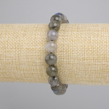 Bransoletka Labradoryt gładka kulka, średnica 10mm+-, długość 18cm+- stretch