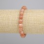 Bransoletka Kamień słoneczny Selenit gładka kulka, średnica 8mm+-, długość 18cm+- stretch