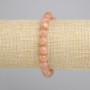 Bransoletka Kamień słoneczny Selenit gładka kulka, średnica 8,5mm+-, długość 18cm+- stretch