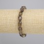 Bransoletka z topazu dymnego, fasetowany koralik, średnica 9-12×7, 5-8, 5 mm±, długość 18 cm±, elastyczna