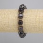 Bransoletka z granatu fasetowane wieloboczne koraliki, średnica 11–12×11–12 mm, 3 mm koraliki, długość 18 cm, elastyczna