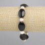 Bransoletka Agat owal 20x14mm+- Perły rzeczne, średnica 7-8x6-7mm+-, długość 18cm+- stretch