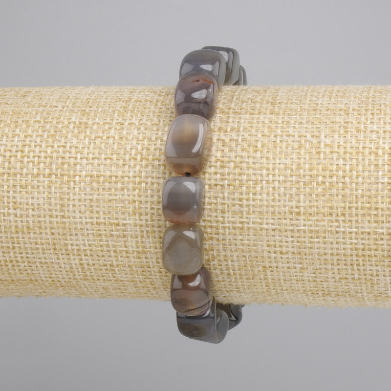 Bransoletka Agat sztabka, średnica 9-12x8-10mm+-, długość 18cm+- stretch