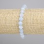 Bransoletka Akwamaryn wielościany, średnica 8x7mm+-, długość 18cm+- stretch