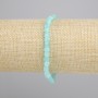 Bransoletka Amazonit fasetowana kostka, średnica 4x4mm+-, długość 18cm+- stretch