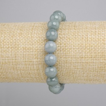 Bransoletka Jadeit gładka kulka, średnica 10mm+-, długość 18cm+- stretch