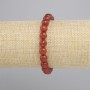 Bransoletka Karneol fasetowana kulka, średnica 8mm+-, długość 18cm+- stretch