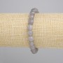 Bransoletka dymny Agat fasetowana kulka, średnica 8mm+-, długość 18cm+- stretch