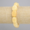 Bransoletka żółty Agat sztabka, średnica 14-17x11-12,5mm+-, długość 18cm+- stretch