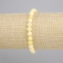 Bransoletka żółty Agat gładka kulka, średnica 6mm+-, długość 18cm+- stretch