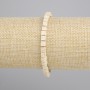 Bransoletka beżowa Lawa Wulkaniczna kostka, średnica 4x4mm+-, długość 18cm+- stretch