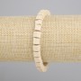 Bransoletka beżowa Lawa Wulkaniczna kostka, średnica 6x6mm+-, długość 18cm+- stretch