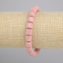 Bransoletka różowa Lawa Wulkaniczna walec, średnica 8x8mm+-, długość 18cm+- stretch