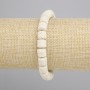 Bransoletka beżowa Lawa Wulkaniczna walec, średnica 8x8mm+-, długość 18cm+- stretch