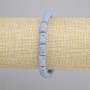 Bransoletka z błękitnej lawy wulkanicznej, cylindryczne koraliki o średnicy 10×6 mm, długość 18 cm ±, na gumce elastycznej