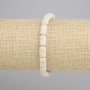 Bransoletka z beżowej lawy wulkanicznej – cylindryczne koraliki o średnicy około 10×6 mm, długość 18 cm, elastyczna