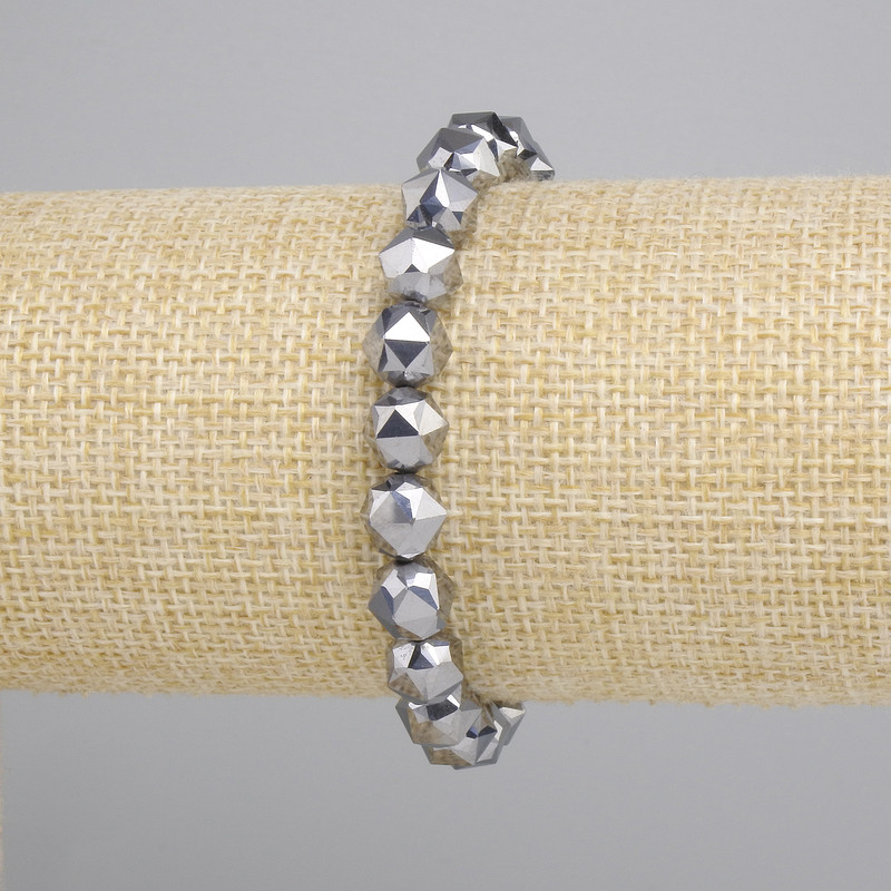 Bransoletka Teraherc wielościany, średnica 8x7mm+-, długość 18cm+- elastyczna