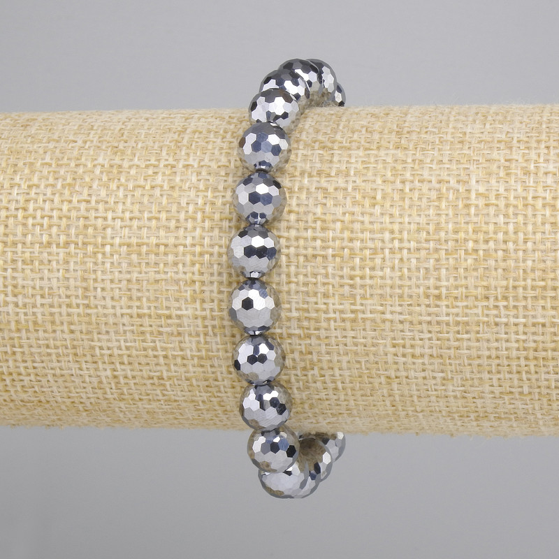 Bransoletka Teraherc fasetowana kulka, średnica 8mm+-, długość 18cm+- elastyczna