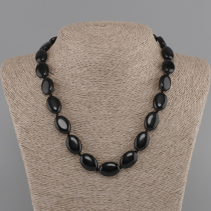 Naszyjnik Agat owal 18x13mm+-, długość 45cm+- z zapięciem