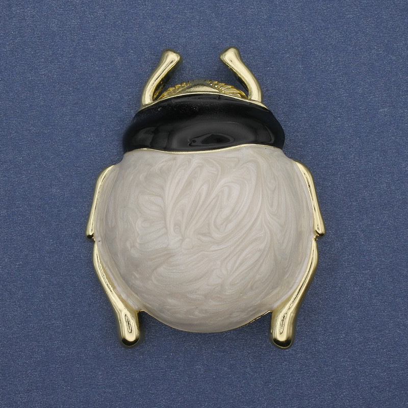 Broszka-wisiorek «Żuk» z emalią, metal złocisty 55×43 mm+