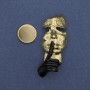Broszka na magnesie «Akcent Osoba» z emalią i złocistym metalem 53×23 mm+