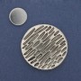 Broszka na magnesie Akcent 41 mm+ — metal srebrzysty