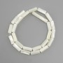 Koraliki z masy perłowej cylindryczne, średnica około 15×6 mm, długość około 39 cm, na żyłce